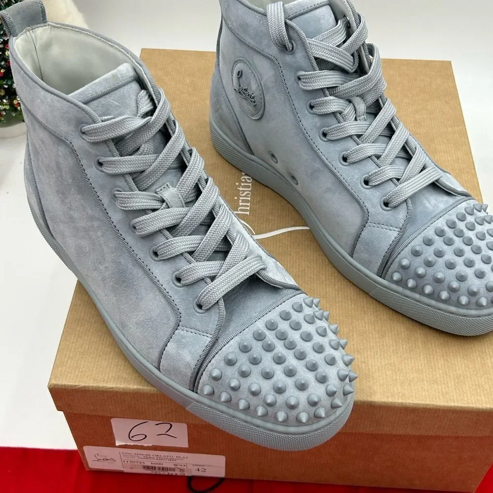 Men’s Christian Louboutin, Lou spikes Orlato flat sneakers size 42 made in Italy
